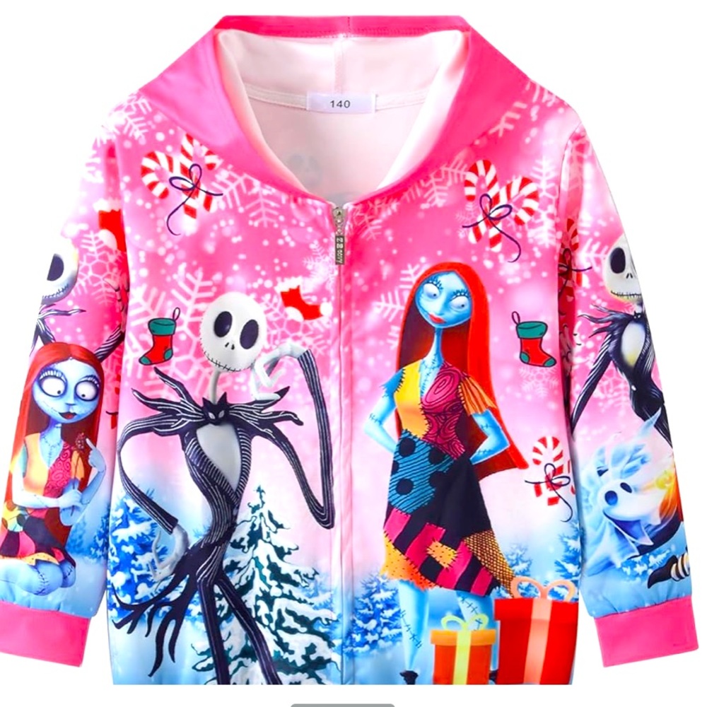New Girl Kids Sally Christmas Hoodies Long Sleeve Casual Sweatshirt Tops